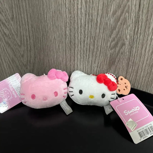 [BUNJANG] Sanrio Hello Kitty Face Keyring Set (Pink, White) / (2개일괄) 산리오 헬로키티 얼굴 키링 세트