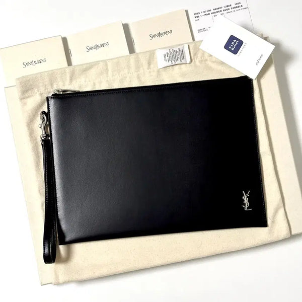 [BUNJANG] Saint Laurent YSL Tiny Monogram Strap Clutch / [새상품] 생로랑 YSL 로고 타이니 모노그램 스트랩 클러치