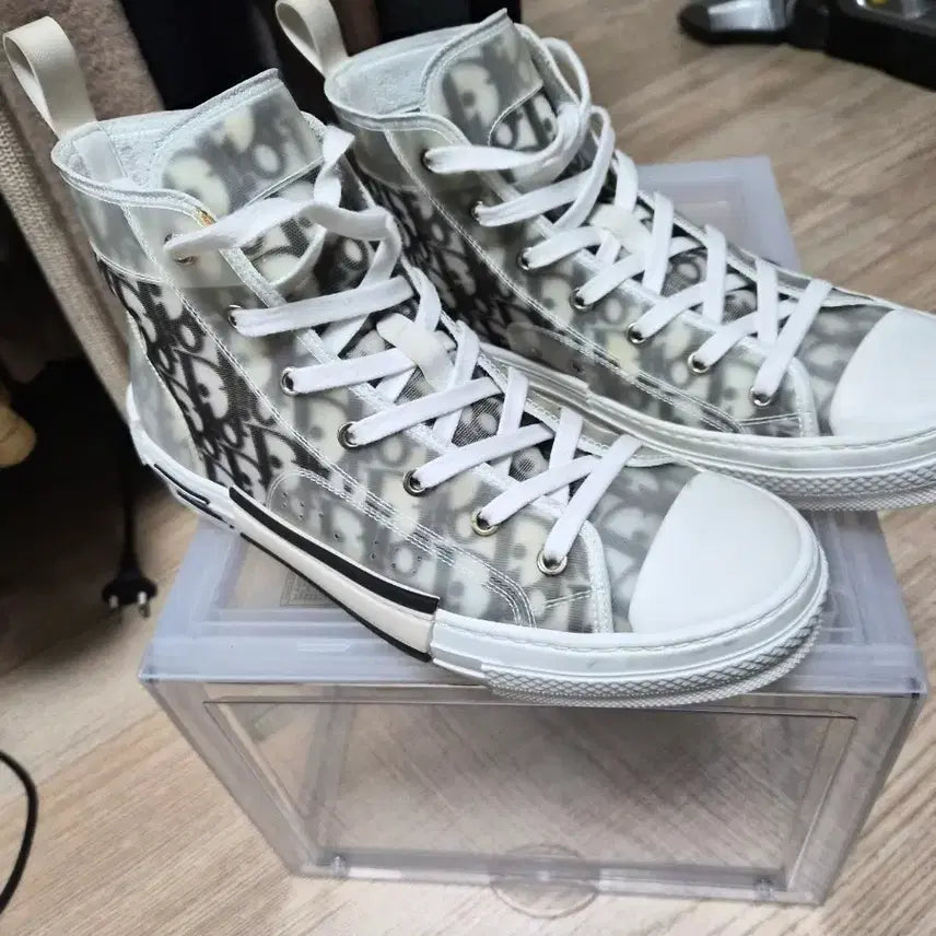 [BUNJANG] Dior B23 High-Top Sneakers Transparent / 디올 B23 하이탑 스니커즈 투명
