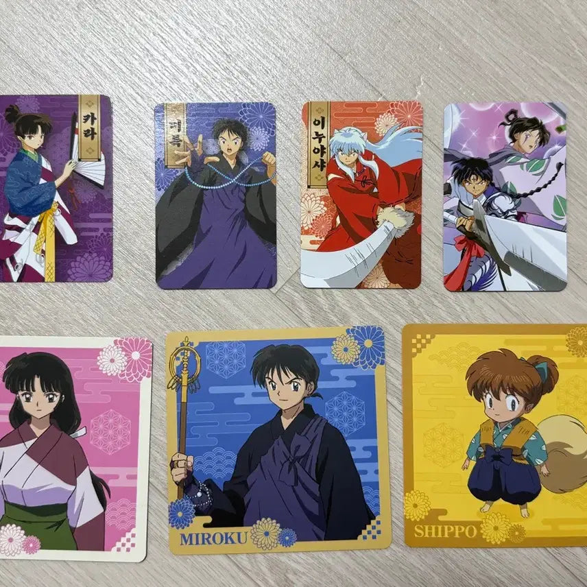 [BUNJANG] Inuyasha Popup Card & Coaster Bundle with Sango Amulet Keyring / 이누야샤 팝업 카드&코스터 (+산고 부적키링)