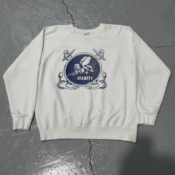 [BUNJANG] Wild Donkey Seabees US Navy SWEATSHIRT / 와일드동키(Wild Donkey) 미해군 공병대(Seabees)스웻셔츠