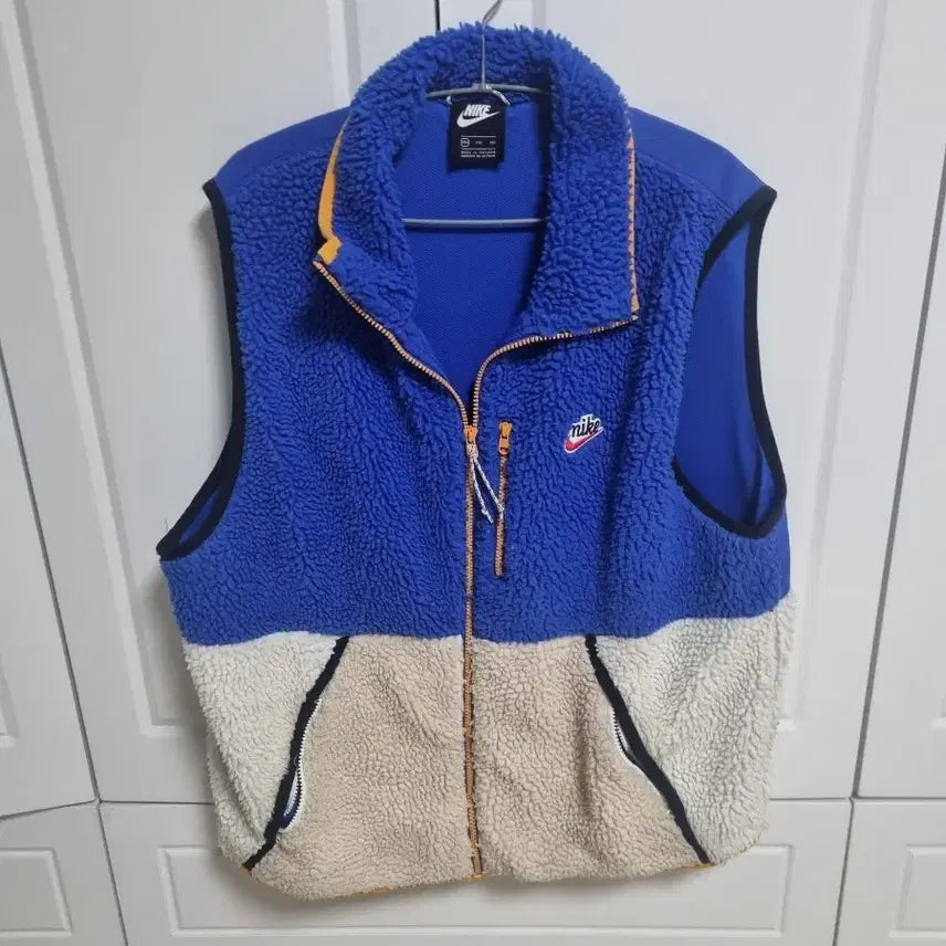 [BUNJANG] Nike Fleece Vest Blue/Beige / 나이키 플리스 조끼 블루/베이지