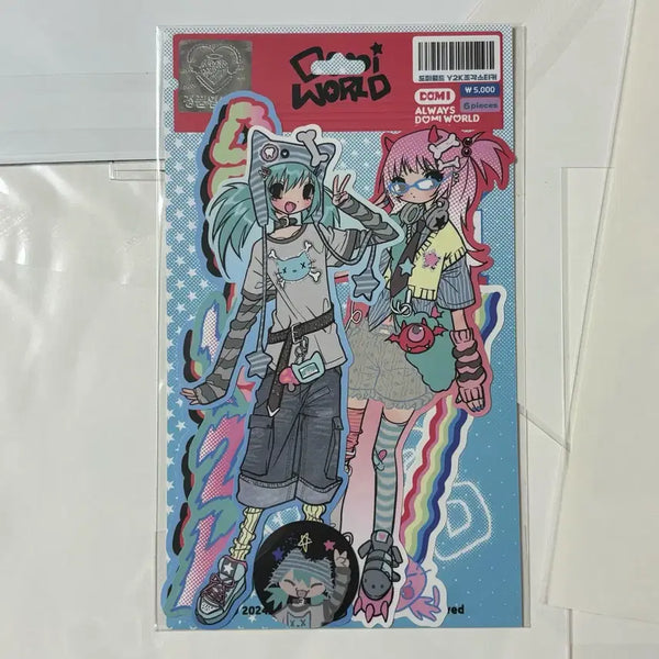 [BUNJANG] Domieworld Y2K Scrap Sticker Set / 도미월드 스티커 y2k조각 스티커
