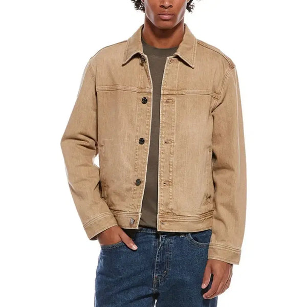 [BUNJANG] Theory Tinted Denim Mod Trucker Jacket Brown S / 띠어리 / 트러커자켓 틴티드데님 브라운 / s