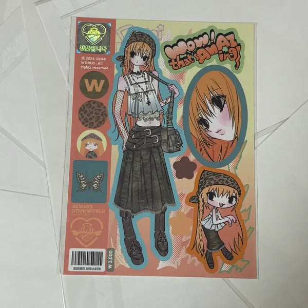 [BUNJANG] Domiworld Wau Sticker / 도미월드 와우 스티커