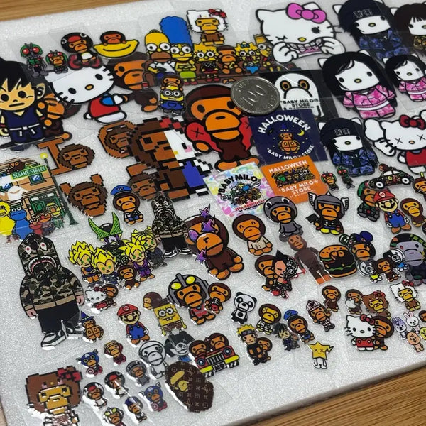 [BUNJANG] BAPE Milo Hello Kitty UV Transfer Sticker Bundle Set / 일괄) 베이프 마일로 헬로키티 UV 전사 스티커