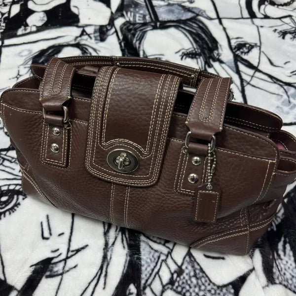[BUNJANG] Coach Brown Leather Tote Bag / 코치 브라운 레더 토트백