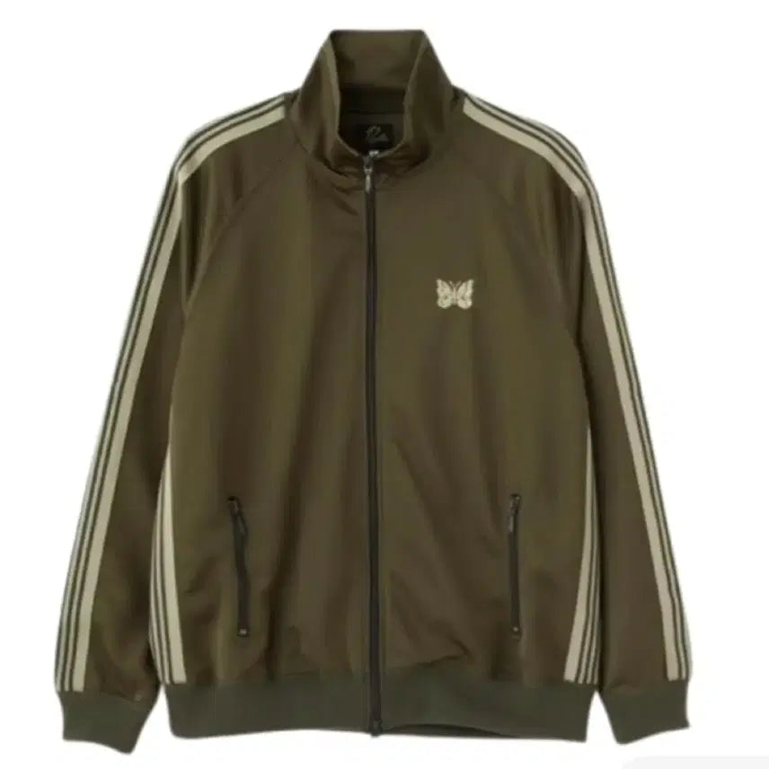 [BUNJANG] Needles Track Jacket Poly Smooth Khaki Olive M / 니들스 트랙자켓 폴리 스무스 카키 올리브 M