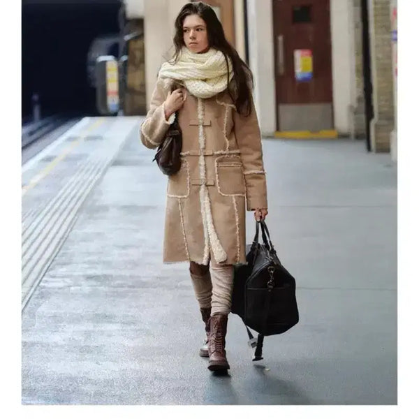 [BUNJANG] Settlepmun Hooded Shearling Coat Beige M / 셋포문 세틀포문 후드 시어링 코트 베이지 m 새상품