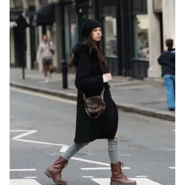 [BUNJANG] Settle for Moon Hooded Shearling Coat Black / 세틀포문 후드 시어링 코트 black s 새상품