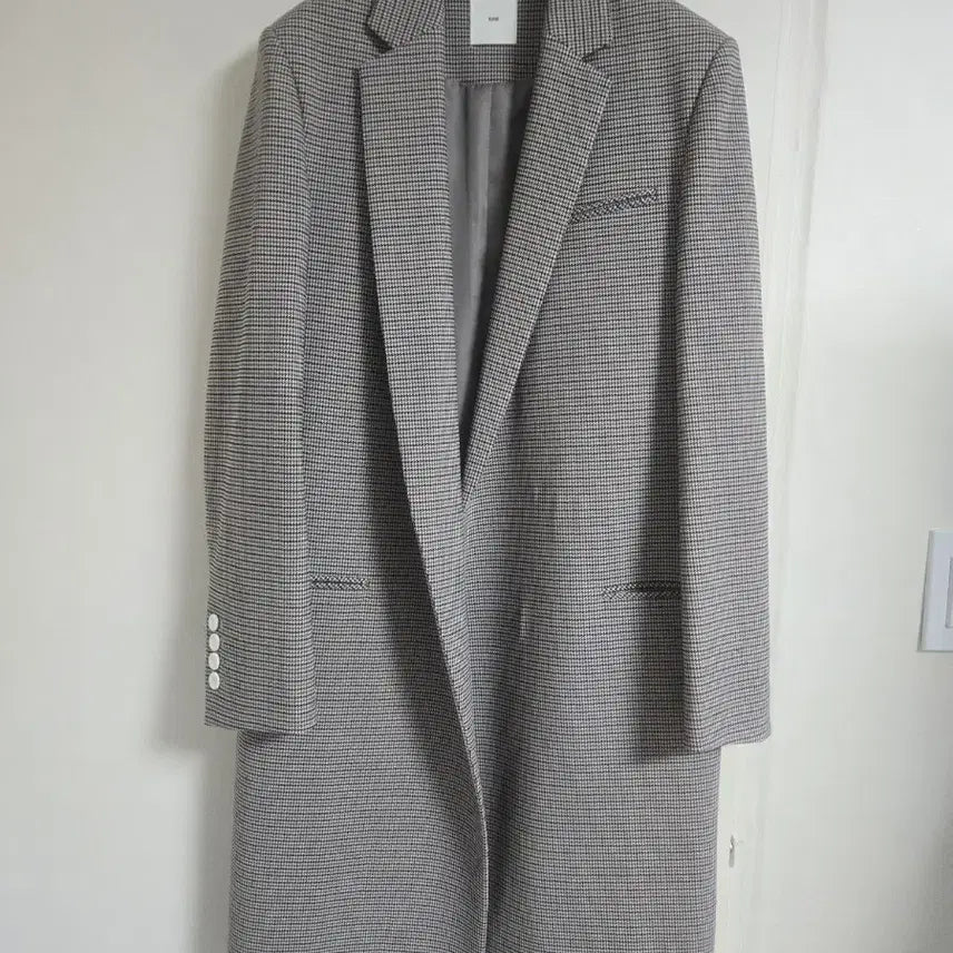 [BUNJANG] KUHO Single Check Long Jacket / 구호 체크 싱글 롱자켓