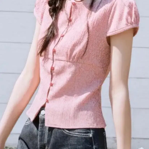 [BUNJANG] Mixxo Gingham Check Blouse / 미쏘 깅엄 체크 블라우스