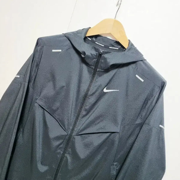 [BUNJANG] Men's Nike Repel UV Windrunner Running Lightweight Jacket - Black / 남성 2024 나이키 리펠 UV 검정 블랙 윈드러너 러닝 경량 바람막이