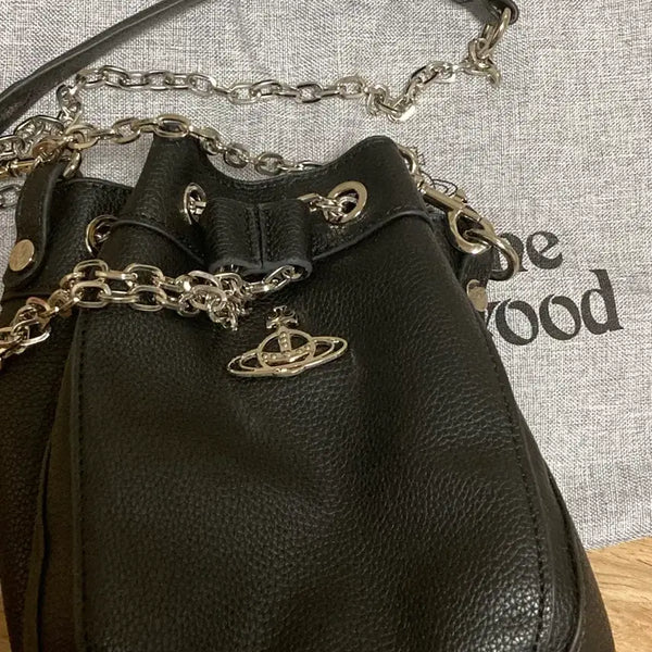 [BUNJANG] Vivienne Westwood Black Bucket Bag / 급처 비비안웨스트우드 가방 블랙 버킷백