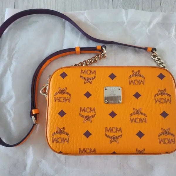 [BUNJANG] MCM Women's Crossbody Bag Orange Logo Pattern / mcm가방