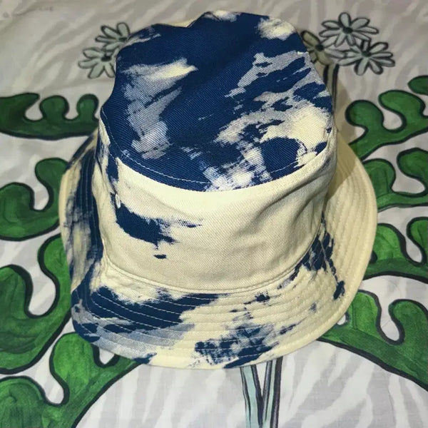 [BUNJANG] H&M Tie-Dye Cotton Bucket Hat Ivory / [남녀공용M/58]H&M 홀치기염 코튼 버킷햇 아이보리