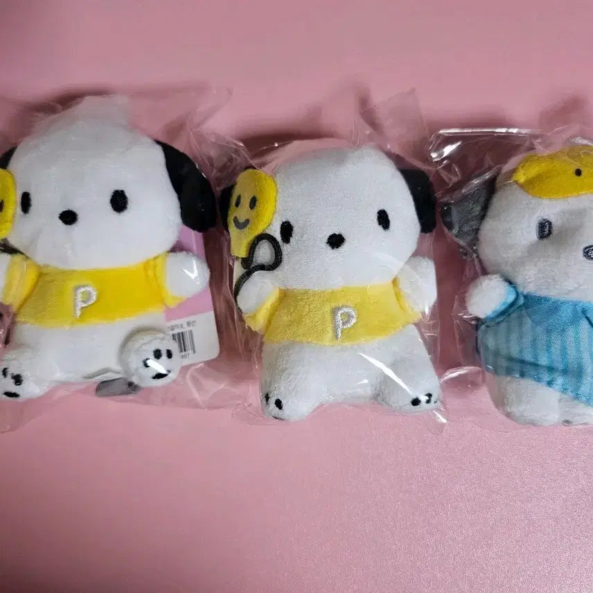[BUNJANG] Sanrio Pochacco Doll Keychain 3-Piece Bundle Set / 산리오 포차코 인형 키링 3종 세트 일괄가격