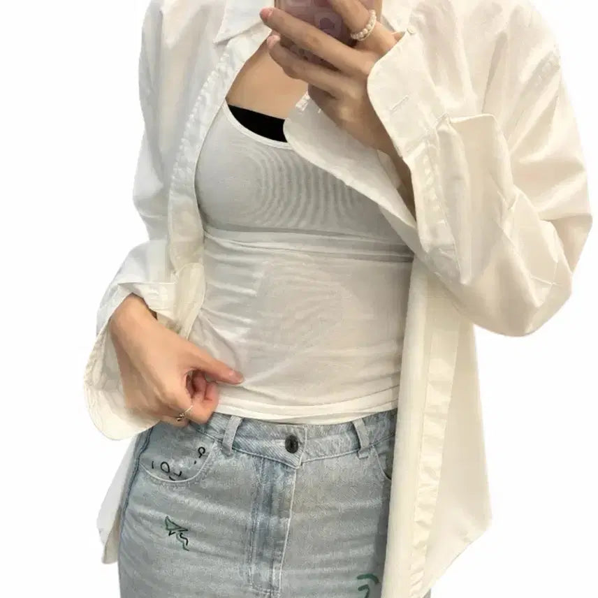 [BUNJANG] AMI Oxford Shirt White / 아미 옥스포드 셔추