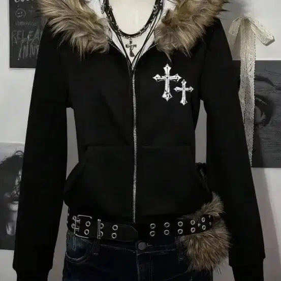[BUNJANG] Gyaru Y2K Punk Gothic Outerwear / 갸루 y2k 펑크 고딕 겉옷