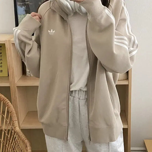 [BUNJANG] Adidas Beige Track Jacket (Flawed) / 아디다스 베이지 져지 (하자O) 판매 교신