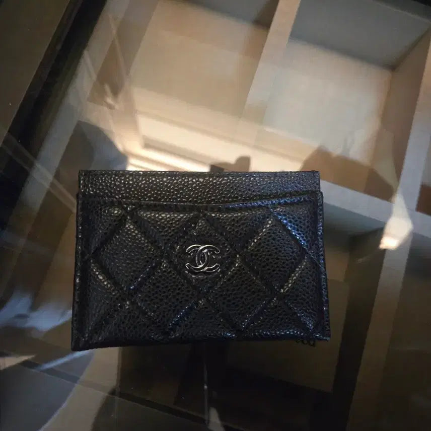 [BUNJANG] Chanel Caviar Card Holder Black / 샤넬 카드지갑 캐비어 블랙