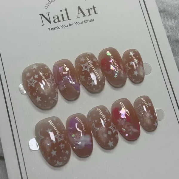 [BUNJANG] Handmade Nail Tips - Size M / 수제네일팁M사이즈(2cm)
