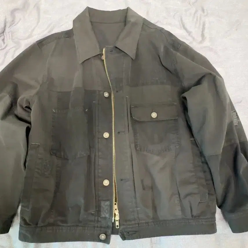 [BUNJANG] Politeu Sashiko Trucker OG Black M / 폴리테루 사시코 트러커 OG 블랙 M