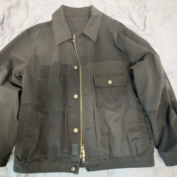 [BUNJANG] Politeu Sashiko Trucker OG Black M / 폴리테루 사시코 트러커 OG 블랙 M
