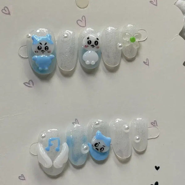 [BUNJANG] Handmade Nail Tips - Size M / 수제네일팁M사이즈(2cm)