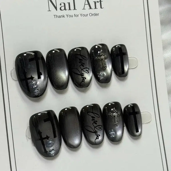 [BUNJANG] Handmade Nail Tips - Size M / 수제네일팁M사이즈(2cm)