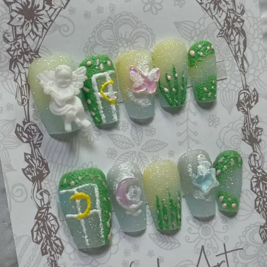 [BUNJANG] Handmade Nail Tips - Size M (2cm) / 수제네일팁M사이즈(2cm)