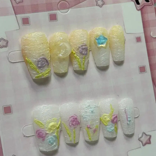 [BUNJANG] Handmade Nail Tips - Medium Size (2cm) / 수제네일팁M사이즈(2cm)