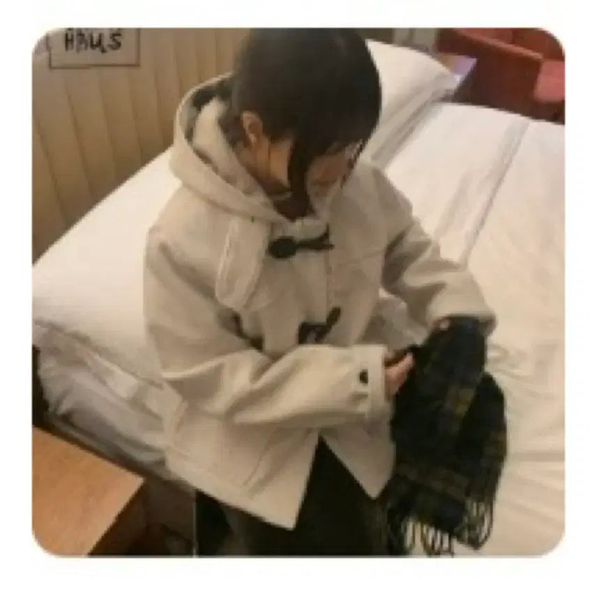 [BUNJANG] BAON Duffle Coat Ivory / 바온 더플 코트 아이보리 판매 교신