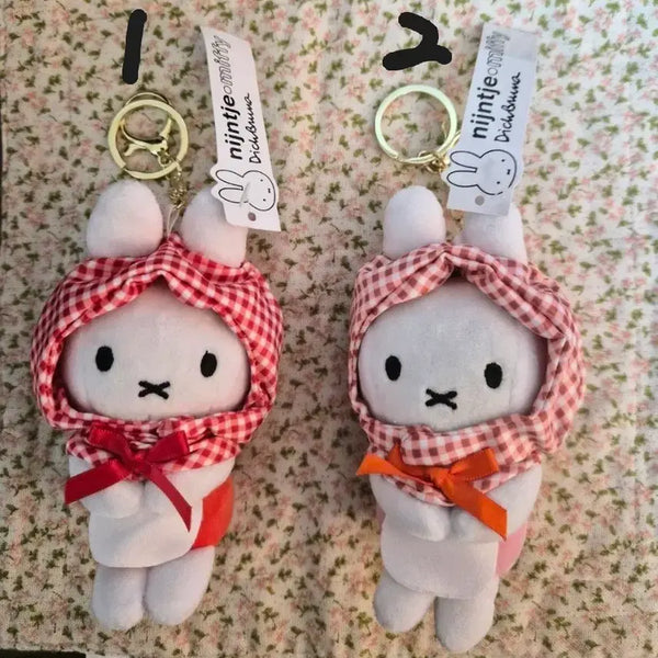 [BUNJANG] Miffy Check Pattern Doll Keychain 13cm / 미피 체크인형 키링 13cm (새상품)