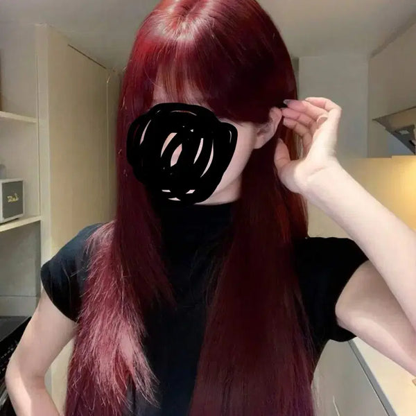 [BUNJANG] Straight Red Wig / 스트레이트 레드 가발