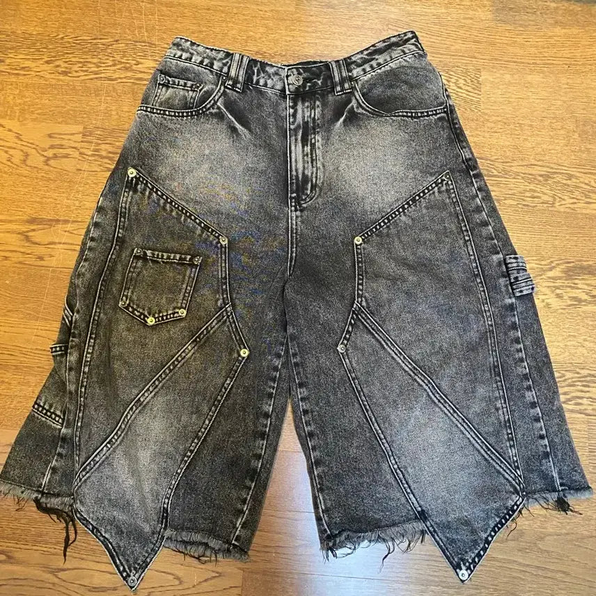 [BUNJANG] ForceSensitive Denim Bermuda Shorts Black 2 / 포스센스티브 데님 버뮤다 흑청 2사이즈