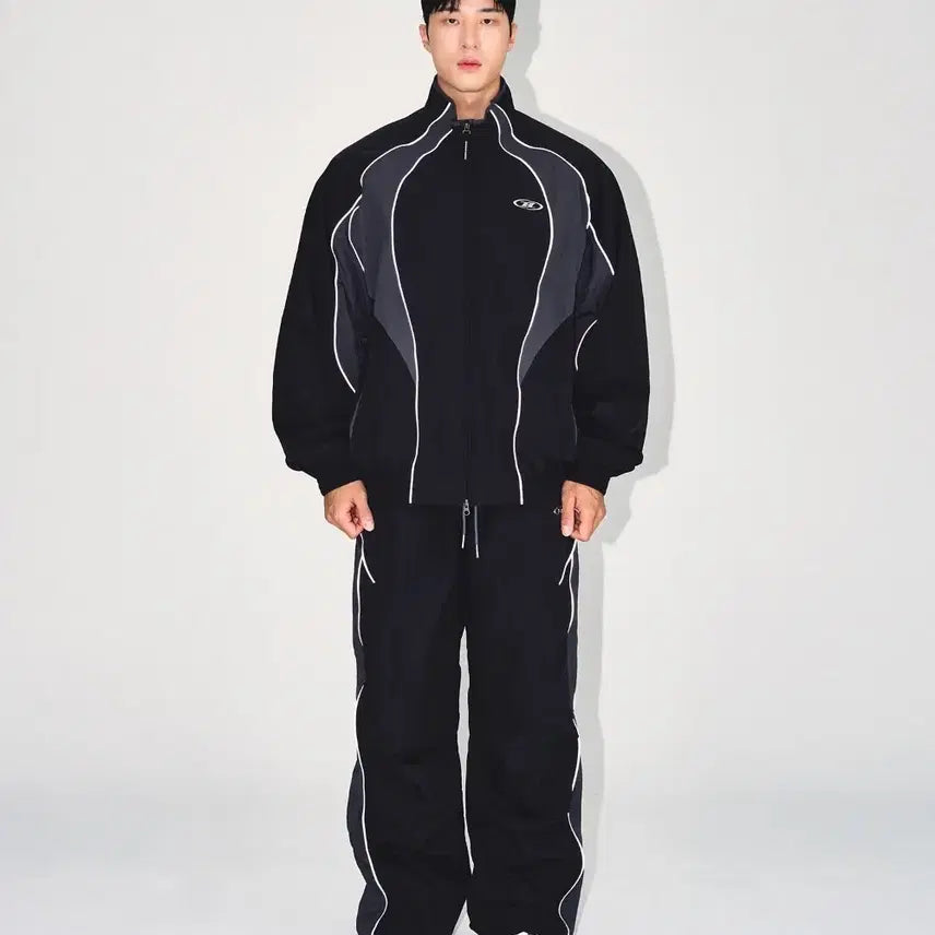 [BUNJANG] Born to Win Nylon Block Setup Top & Bottom Set / 본투윈 나일론 블록 셋업