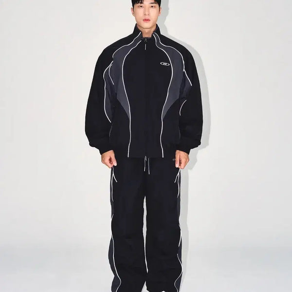 [BUNJANG] Born to Win Nylon Block Setup Top & Bottom Set / 본투윈 나일론 블록 셋업