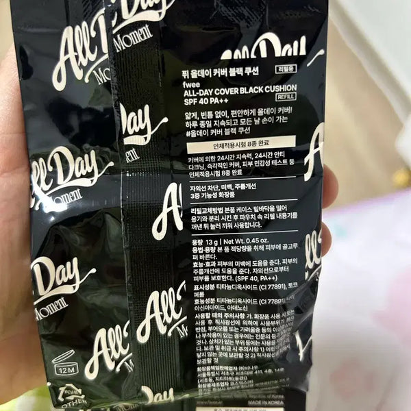 [BUNJANG] Fwee All Day Cover Black Cushion Refill 21N / fwee 퓌 올데이 커버 블랙 쿠션 리필 21n