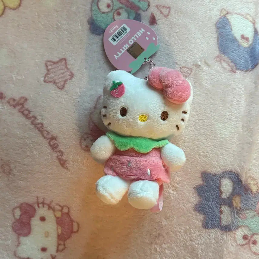 [BUNJANG] Hello Kitty Strawberry Mascot Charm / 키티 딸기 마스코트