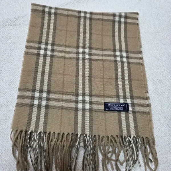 [BUNJANG] Lambswool Burberry Check Muffler Beige / 램스울 버버리 체크 머플러 베이지