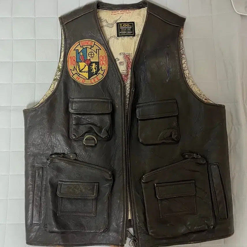 [BUNJANG] Lee 90s Leather Vest / L) 90s lee leather vest 리 가죽 조끼