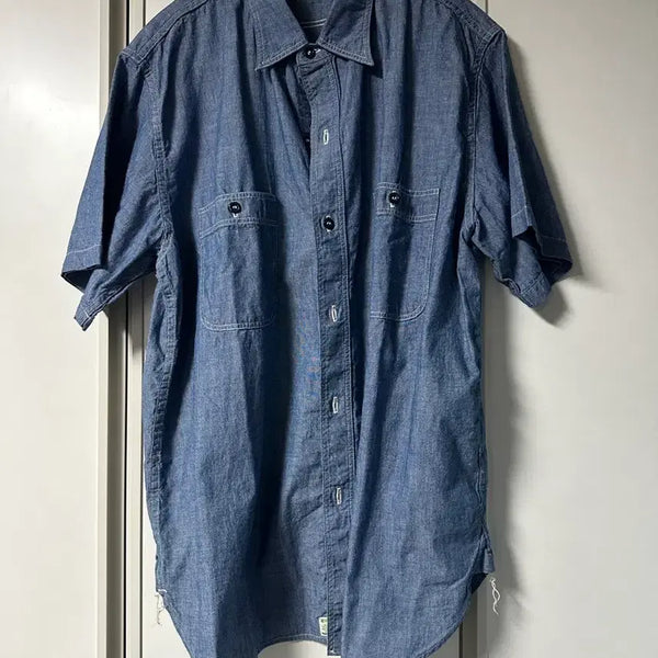[BUNJANG] OrSlow Chambray Short Sleeve Shirt / 오어슬로우 샴브레이셔츠 반팔