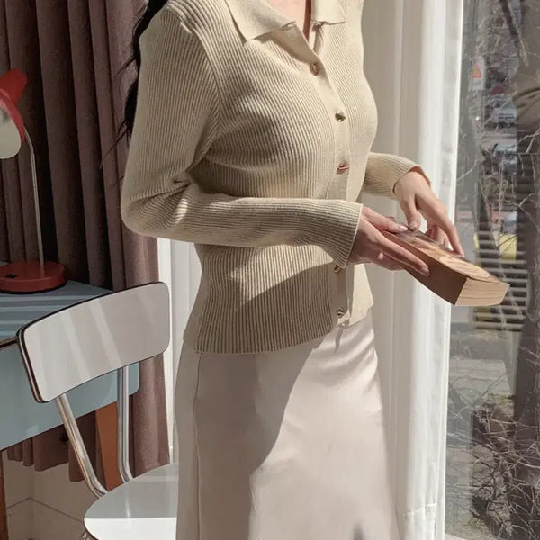 [BUNJANG] Daily Cardigan (Black/Ivory/Beige/Brown) / [새상품]봄가을 데일리 가디건 (블랙/아이보리/베이지/브라운)