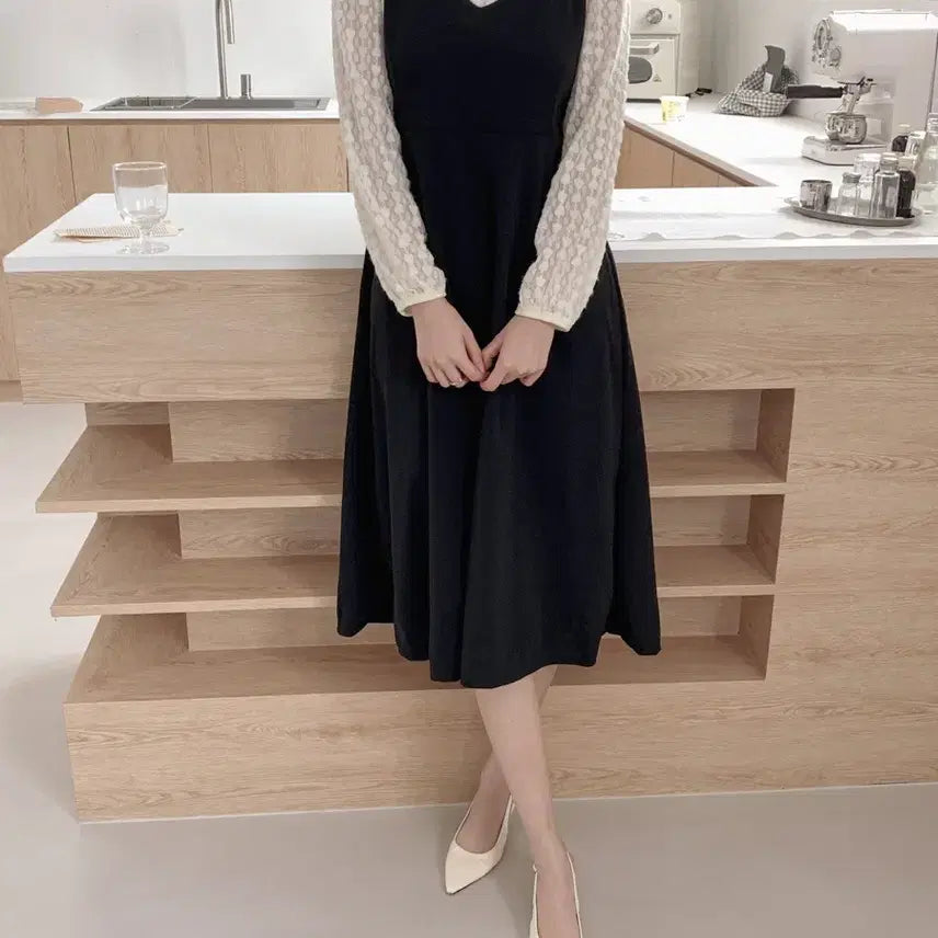 [BUNJANG] Frill Layered Dress / [새상품] 프릴 레이어드 원피스 데일리룩 하객룩