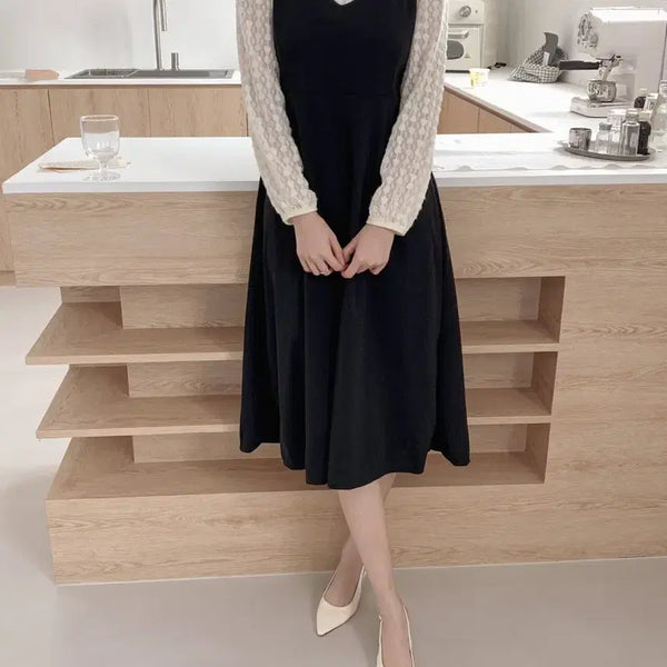 [BUNJANG] Frill Layered Dress / [새상품] 프릴 레이어드 원피스 데일리룩 하객룩