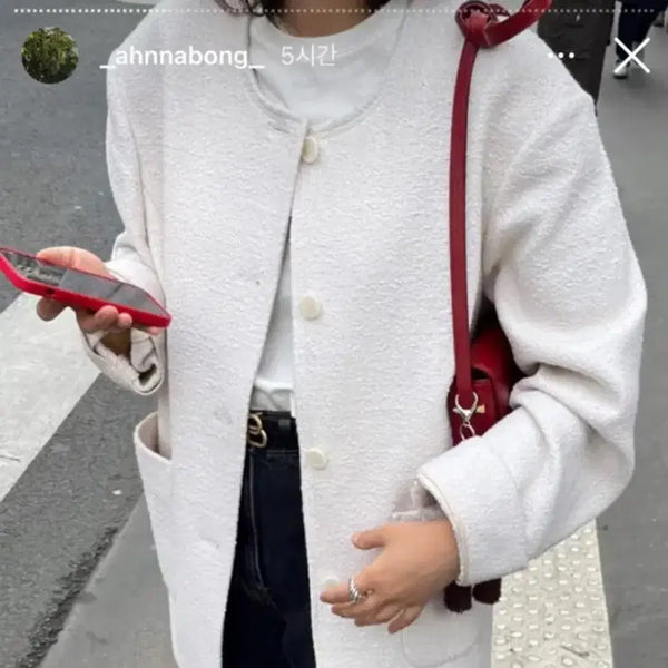 [BUNJANG] Ethos Tweed Oversized Jacket with Hanger / (7회착용) 에토스 트위드 오버핏 자켓 +에토스옷걸이
