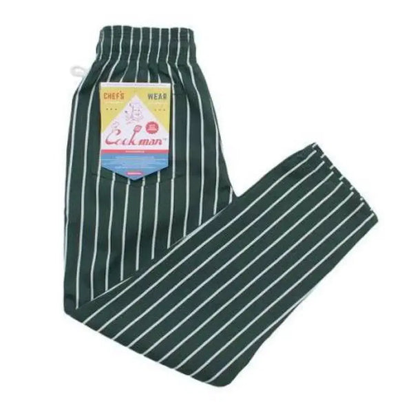 [BUNJANG] L Stripe Chef Pants Green / [L] 셰프팬츠 스트라이프 팬츠 그린