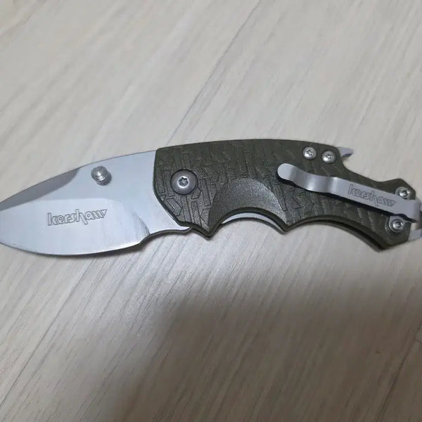 [BUNJANG] Olive Folding Camping Knife / 올리브색 접이식 캠핑용 나이프