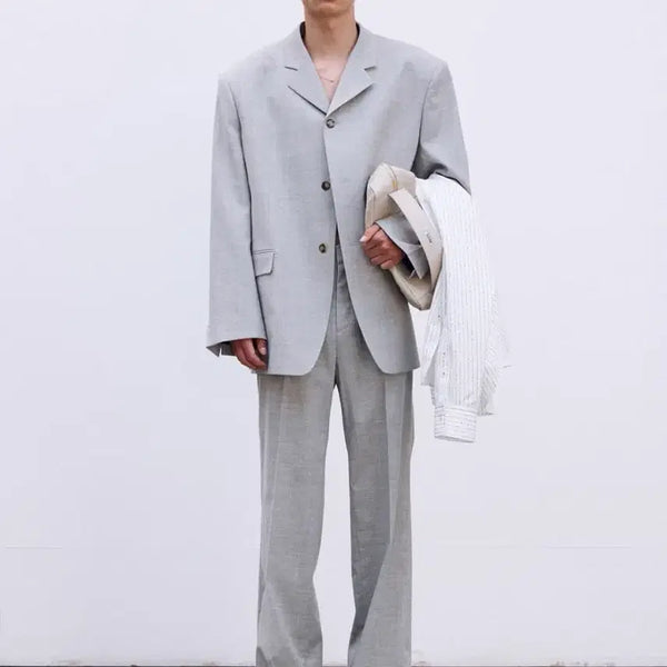 [BUNJANG] RECTO 24ss Valerio Single Breasted Tailored Jacket and Straight Fit Pants Set / 렉토 24ss 발레리오 셋업 L, M